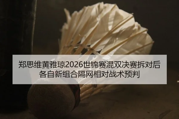 郑思维黄雅琼2026世锦赛混双决赛拆对后各自新组合隔网相对战术预判